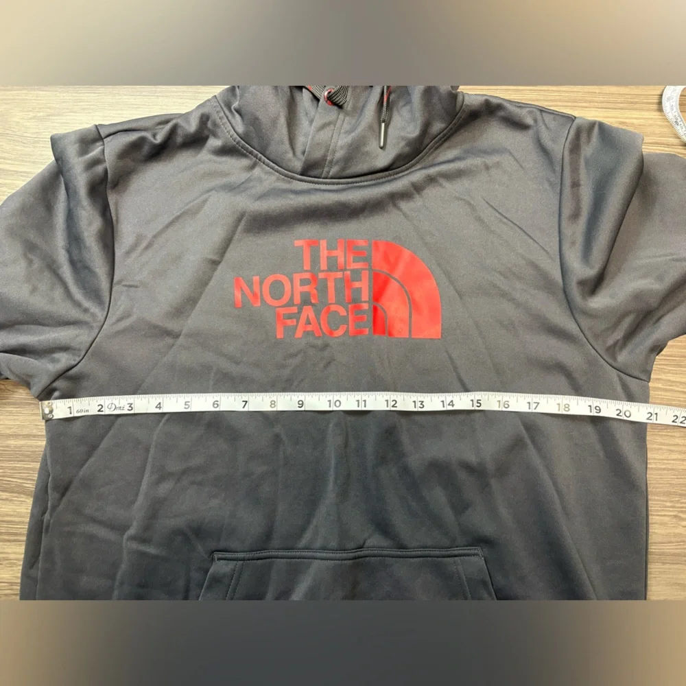 Men’s North Face Gray and Red Hoodie Size Large